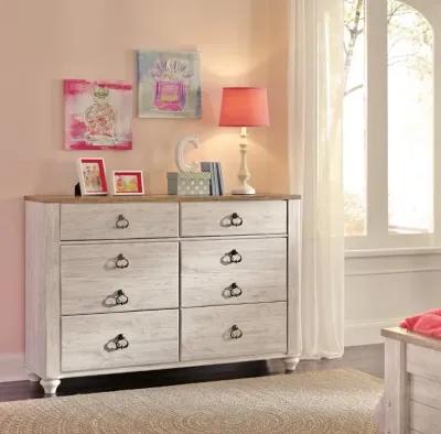 Millhaven Whitewash Youth Dresser