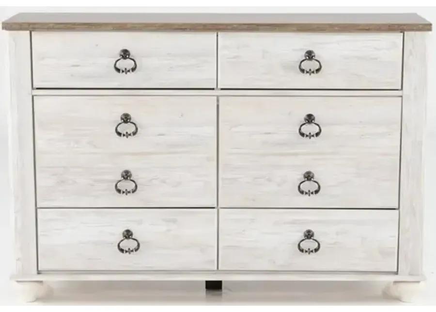 Millhaven Whitewash Youth Dresser