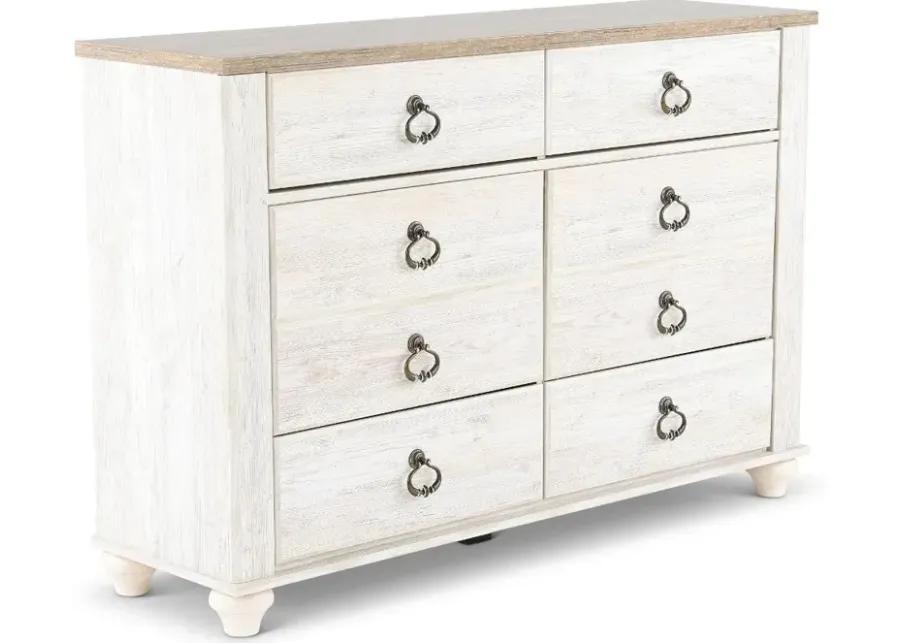 Millhaven Whitewash Youth Dresser