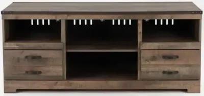 Trinell Rustic Oak Wooden 64" TV Stand