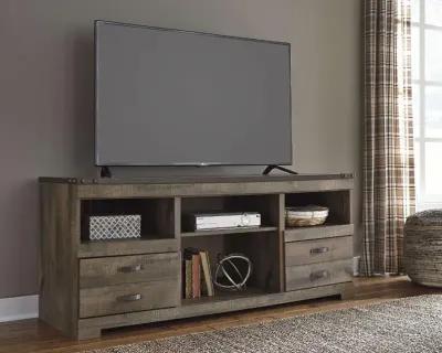 Trinell Rustic Oak Wooden 64" TV Stand