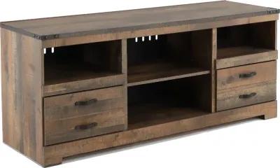 Trinell Rustic Oak Wooden 64" TV Stand