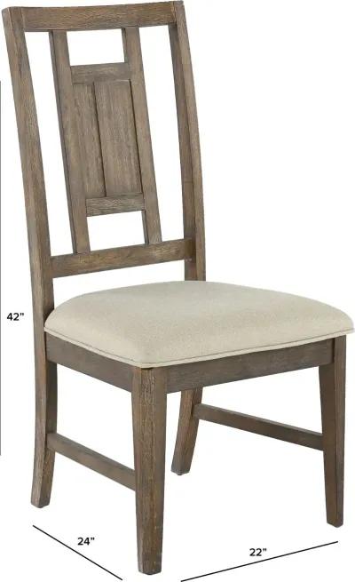 Artisan Prairie Gray Lattice Back Dining Room Chair