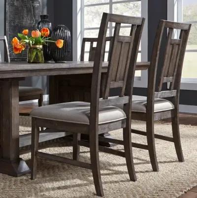 Artisan Prairie Gray Lattice Back Dining Room Chair