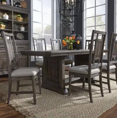 Artisan Prairie Gray Lattice Back Dining Room Chair