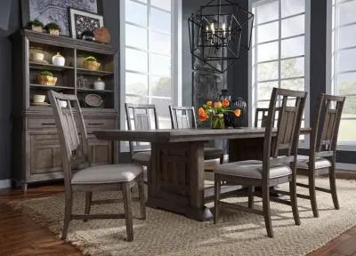 Artisan Prairie Gray Lattice Back Dining Room Chair