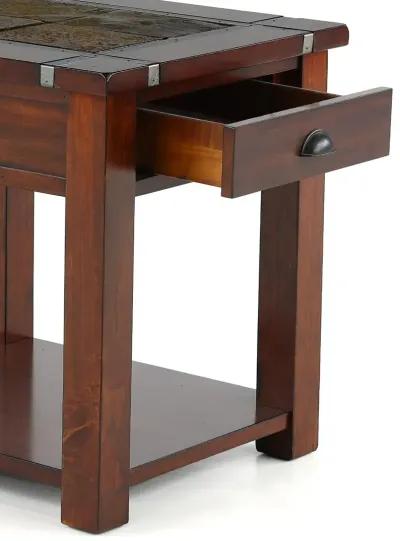 Roanoke Slate and Cherry Brown End Table