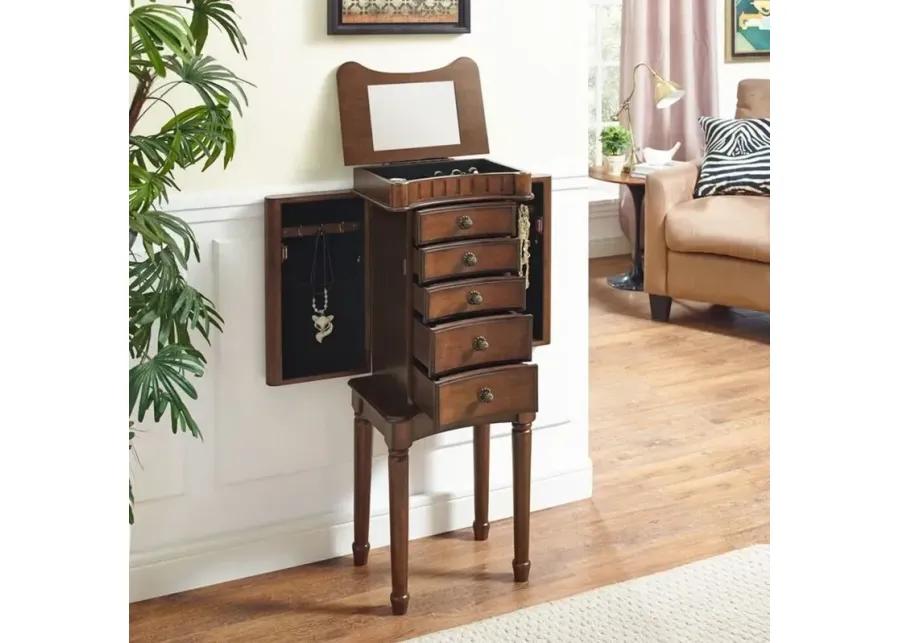 Walnut Jewelry Armoire - Grace