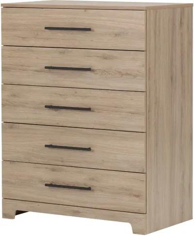 Rustic Oak Chest of Drawers - South Shore