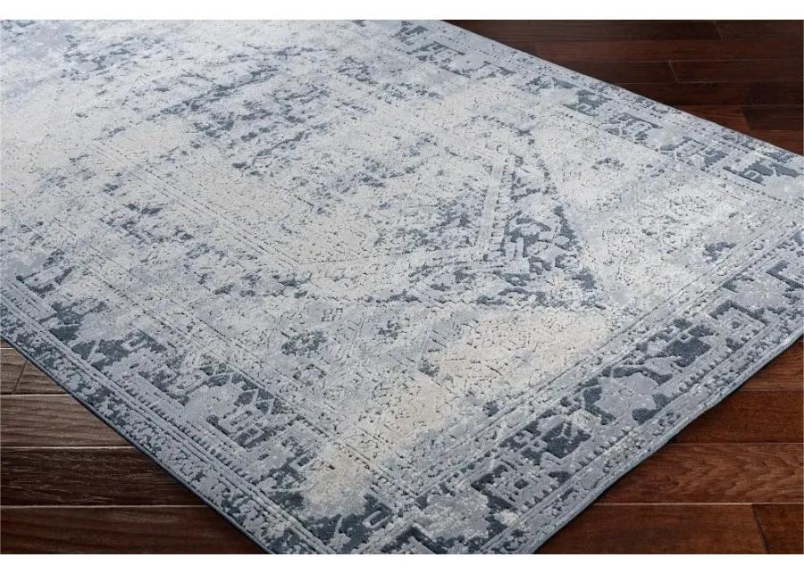 Durham 8 x 10 Charcoal Gray and Beige Area Rug