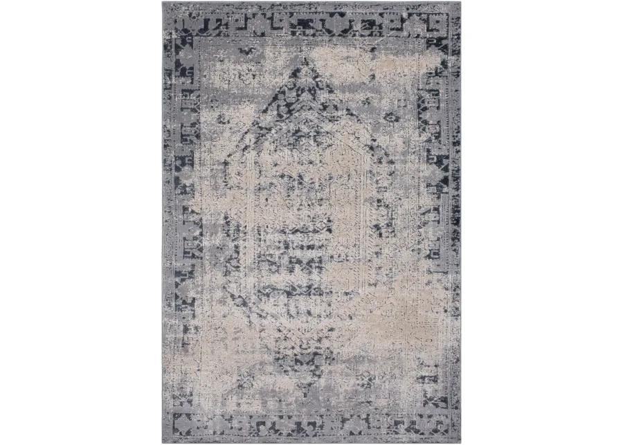 Durham 8 x 10 Charcoal Gray and Beige Area Rug