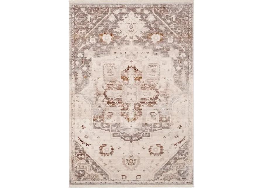 3 x 5 Small Beige, Brown and Gray Area Rug - Ephesians