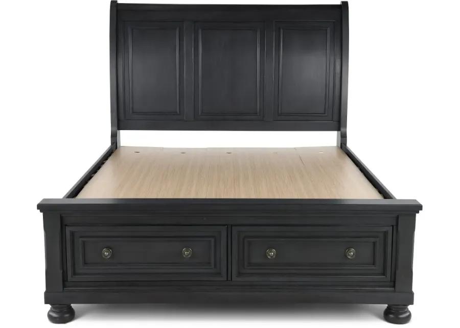 Stella Gray Queen Storage Bed