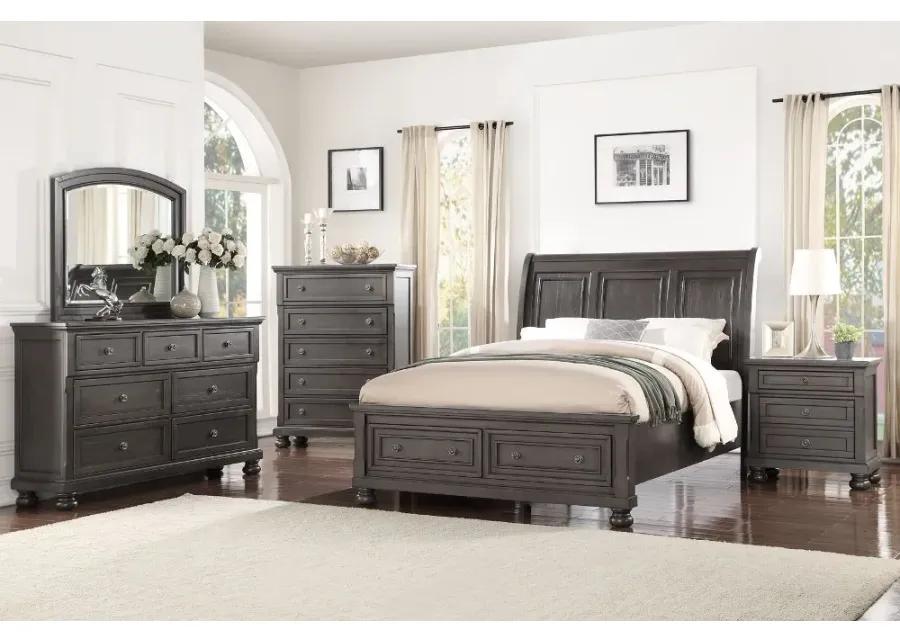 Stella Gray Queen Storage Bed