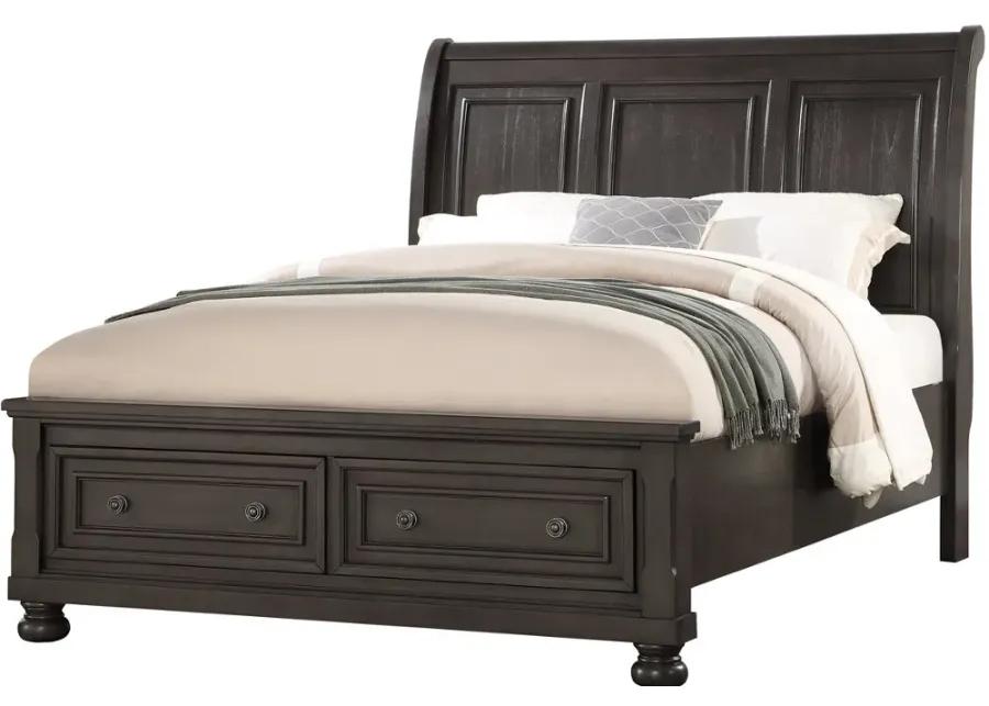 Stella Gray Queen Storage Bed