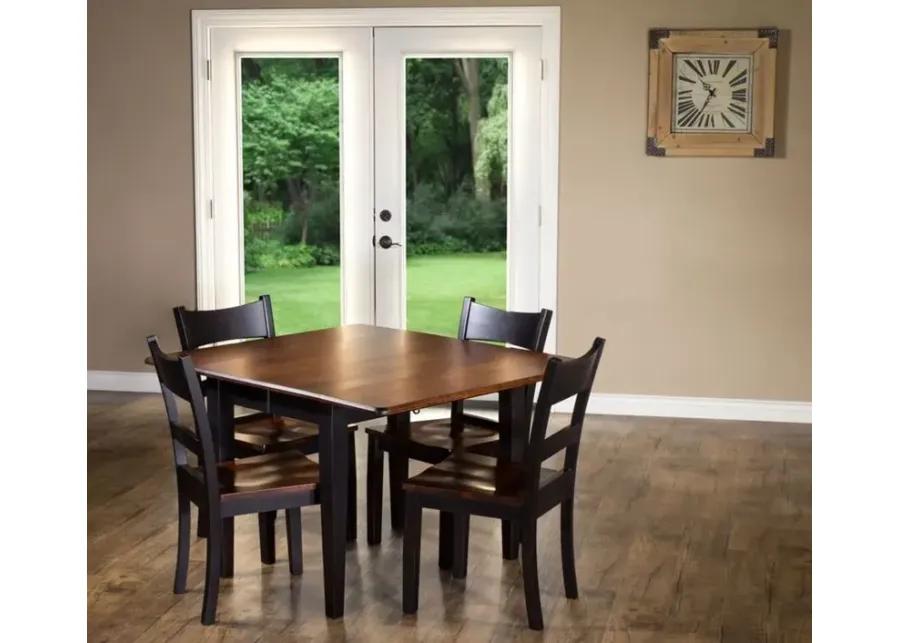 Saber Maple and Black 5 Piece Dining Set