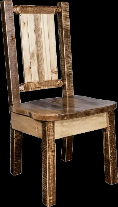 Rustic Laser Engraved Bronc Dining Chair - Homestead