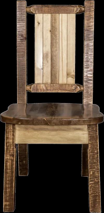 Rustic Laser Engraved Bronc Dining Chair - Homestead