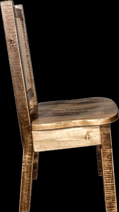 Rustic Laser Engraved Bronc Dining Chair - Homestead