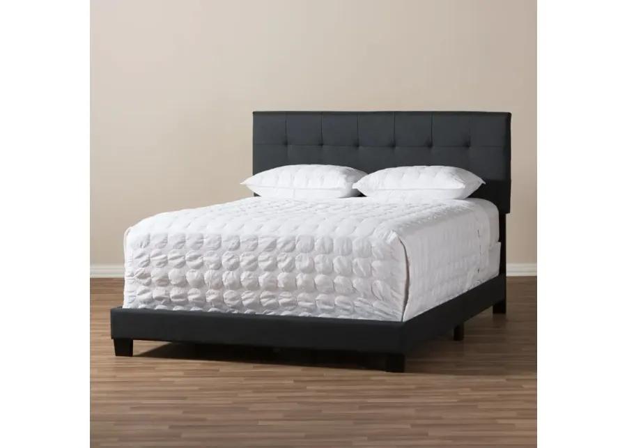 Contemporary Charcoal Gray Queen Upholstered Bed - Brookfield