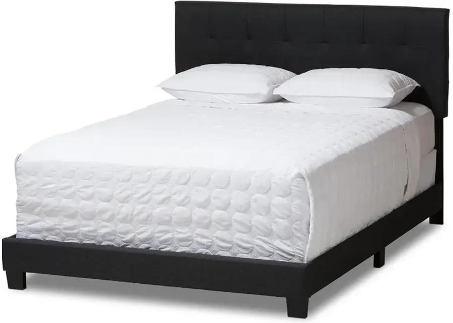 Contemporary Charcoal Gray Queen Upholstered Bed - Brookfield