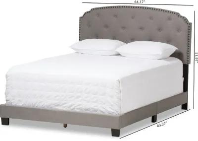 Classic Contemporary Light Beige Queen Upholstered Bed - Lexi