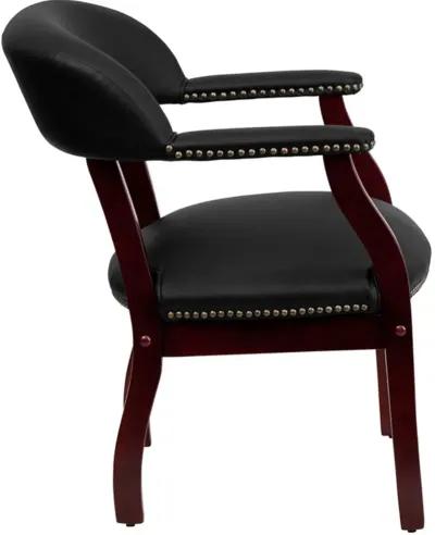 Sophisticated Black Leather Accent Chair