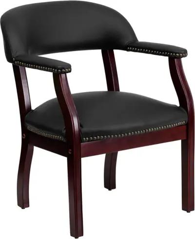 Sophisticated Black Leather Accent Chair