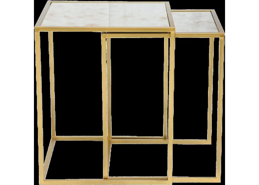 Classic Nesting Brass End Tables - Calais