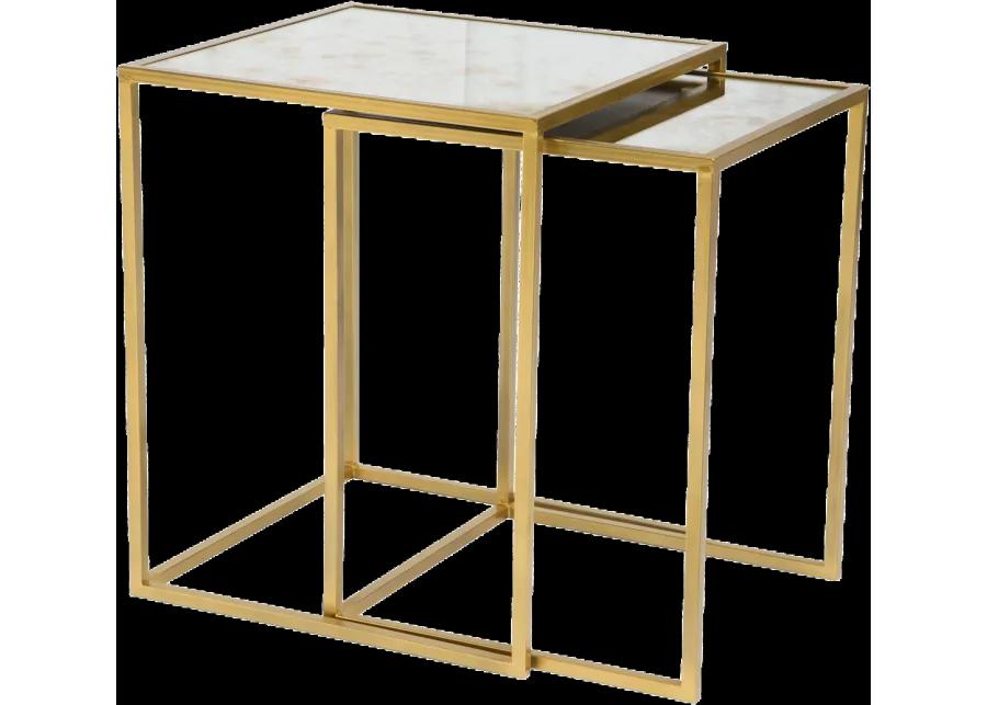 Classic Nesting Brass End Tables - Calais