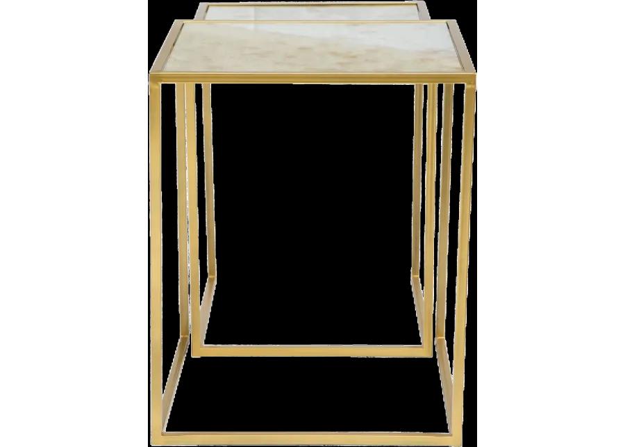 Classic Nesting Brass End Tables - Calais