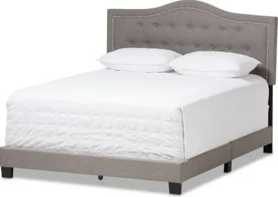 Contemporary Gray Queen Upholstered Bed - Emerson