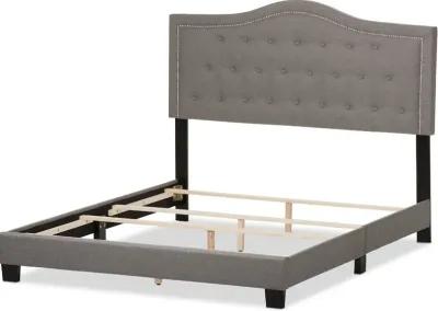 Contemporary Gray Queen Upholstered Bed - Emerson