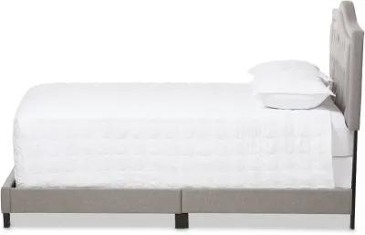 Contemporary Gray King Upholstered Bed - Emerson