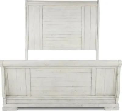 Coming Home Chalk White King Sleigh Bed