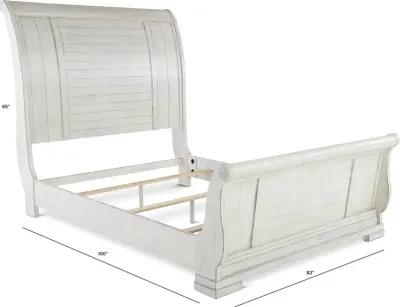 Coming Home Chalk White King Sleigh Bed