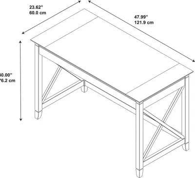 Key West Cherry Brown Casual 48 Inch Writing Desk - Bush Furniture