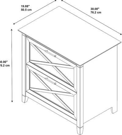 Key West Cherry Brown 2 Drawer Wood Lateral File Cabinet - Bush...