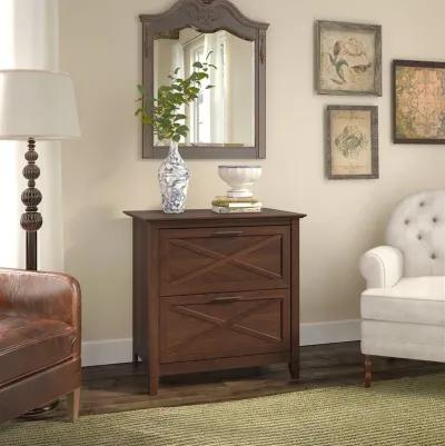 Key West Cherry Brown 2 Drawer Wood Lateral File Cabinet - Bush...