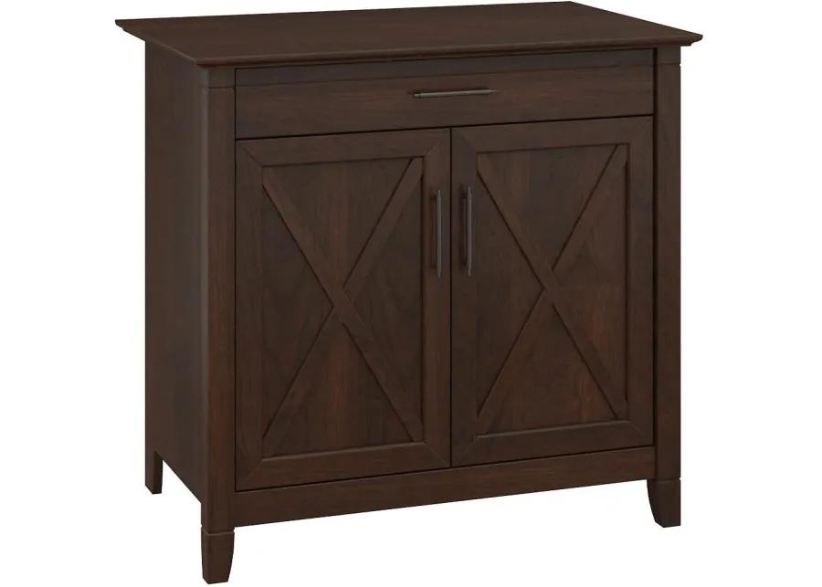 Key West Cherry Brown Laptop Storage Desk - Bush Furniture