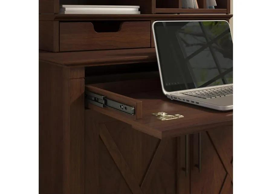 Key West Cherry Brown Laptop Storage Desk - Bush Furniture