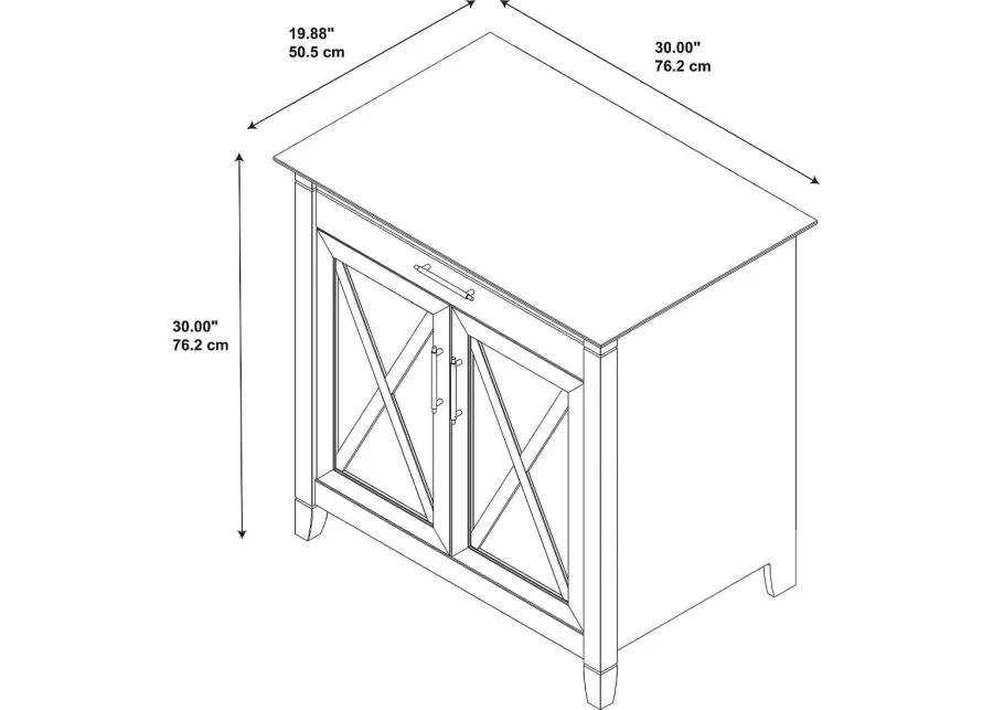 Key West Cherry Brown Laptop Storage Desk - Bush Furniture