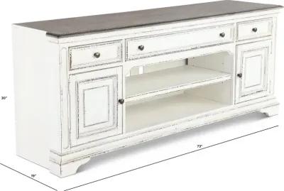 Magnolia Manor Antique White 70" TV Stand