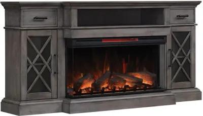 Hamilton Weathered Gray 70" Fireplace TV Stand