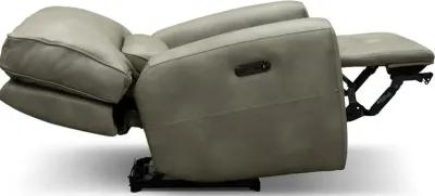 Madrid Gray Leather-Match Power Recliner