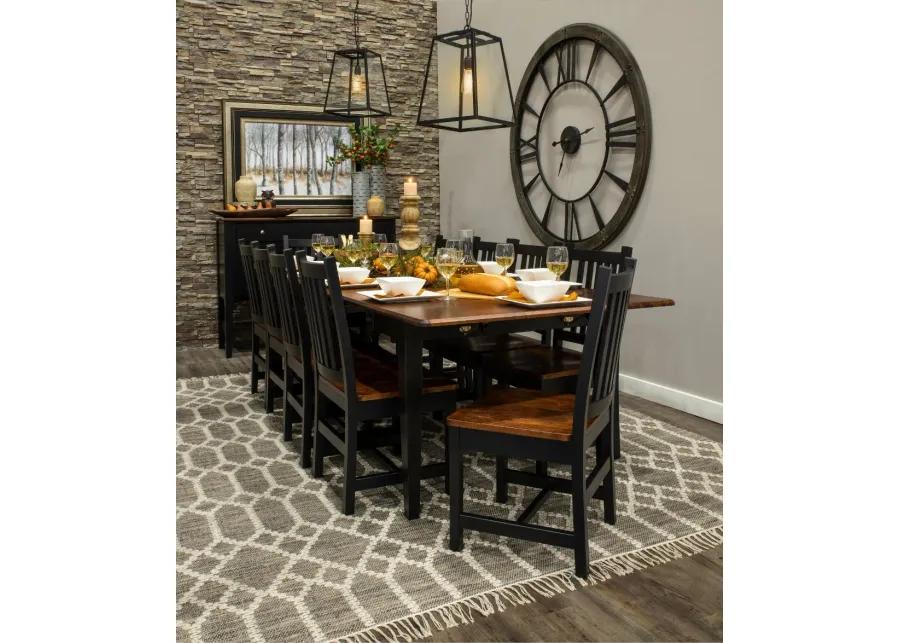 Saber Maple and Black 5 Piece Dining Set