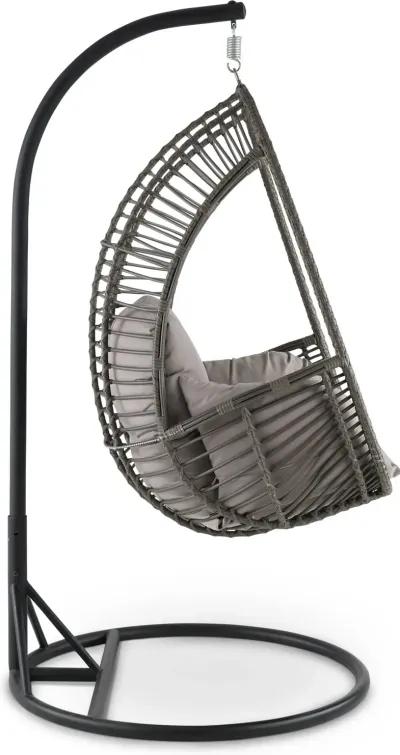 Metal Wicker Outdoor Hanging Chair with Cushion