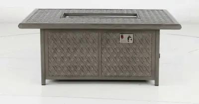 Macan Gray Metal Cast Patio Fire Pit Table