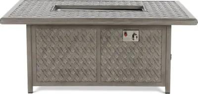 Macan Gray Metal Cast Patio Fire Pit Table