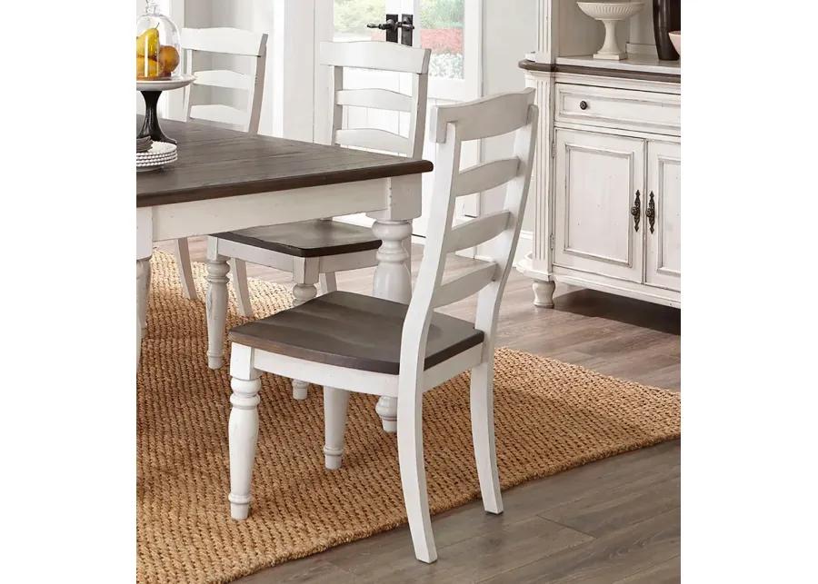 Bourbon County White Two-Tone Dining Chair